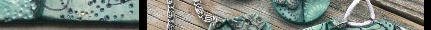 Learn New Techniques and make Sea Green Floral Tile Polymer Clay Jewelry