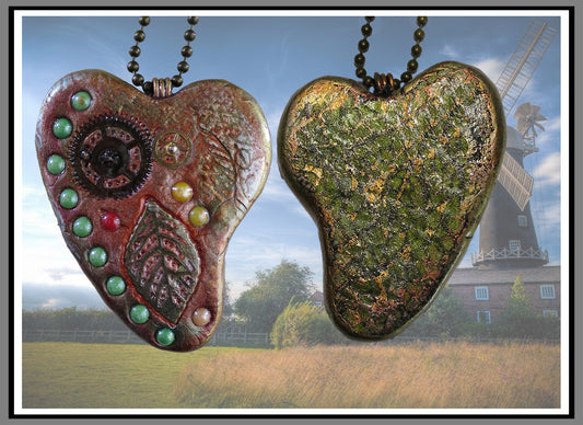 Autumn Steampunk Heart Pendant - Create Along Box Project