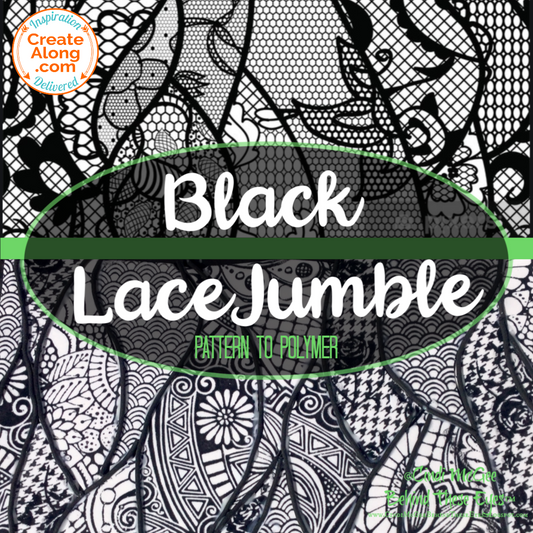 Learn to Create a Black Lace Patterned Polymer Clay Veneer