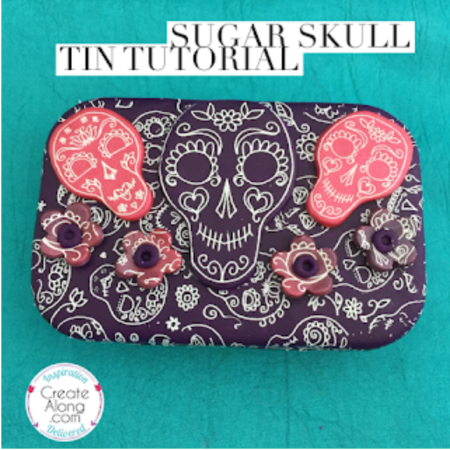 Creating a Polymer Clay Sugar Skull Tin Tutorial