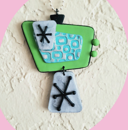 Get Retro! Make a Fun & Funky Retro Mod Polymer Clay Pendant