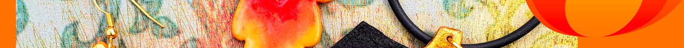 Make Glowing Golden Fire Polymer Clay Jewelry