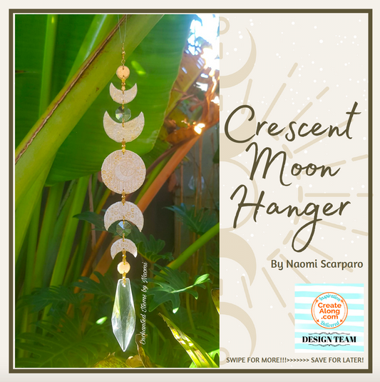 Make a Celestial Crescent Moon Hanger with Polymer Clay