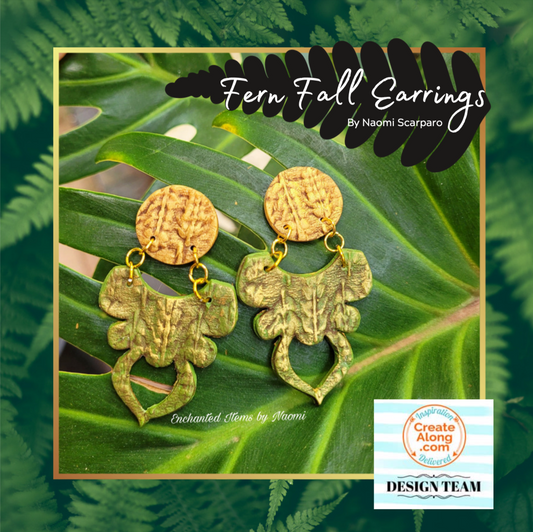 Make Fresh Fern Fall Polymer Clay Earrings