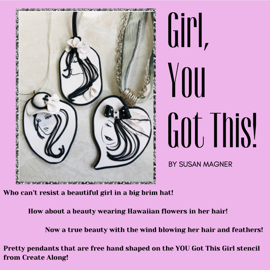 Make These "Fancy Girl" Pendants with Polymer Clay