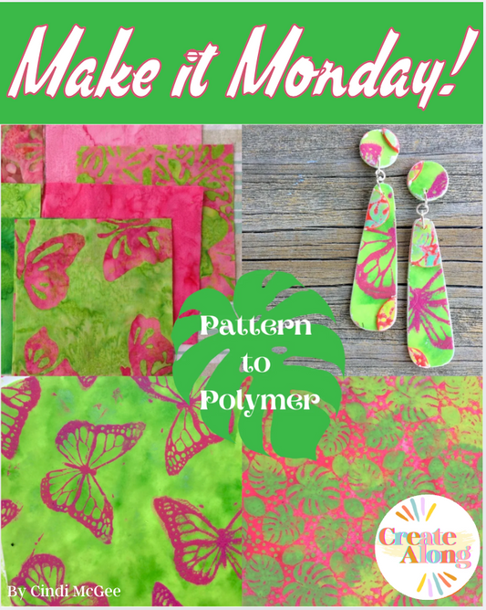 Make it Monday! Learn How to Make Bright Butterfly Faux Batik Polymer Clay Jewelry