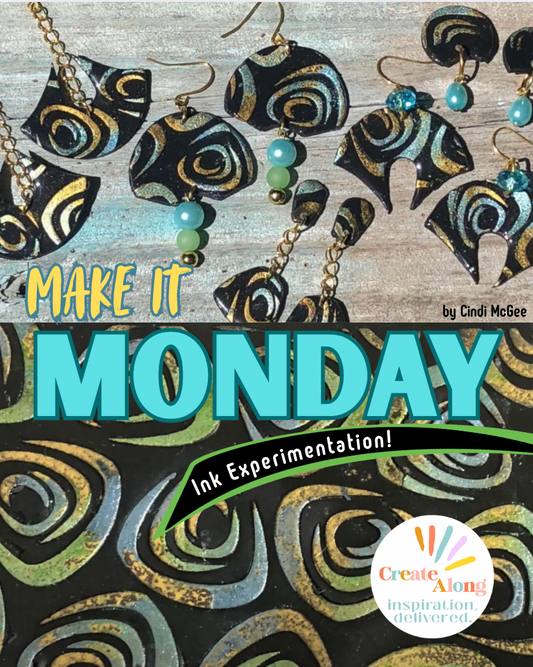 Combine two materials for colorful, shimmering results on polymer clay - FREE Make it Monday tutorial