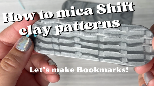 How to mica shift on Premo polymer clay for stunning flat patterns - let's make clay bookmarks
