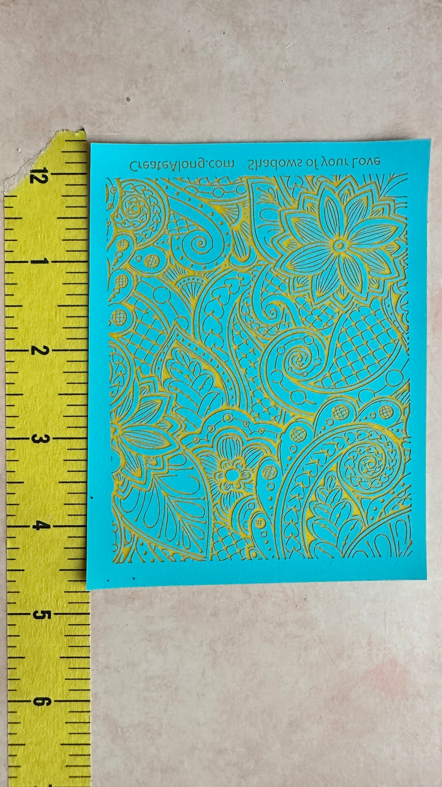 Shadows of Your Love Polymer Clay Silkscreen – Henna-Inspired Floral Pattern - Create Along