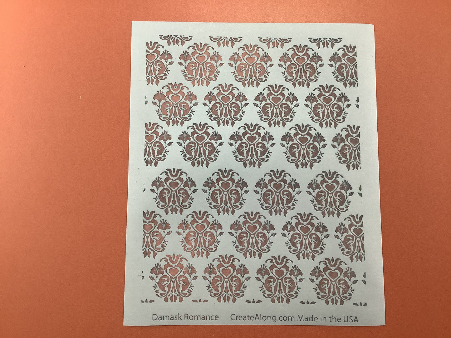 Damask Romance Silkscreen For Crafting Polymer Clay + Mixed Media