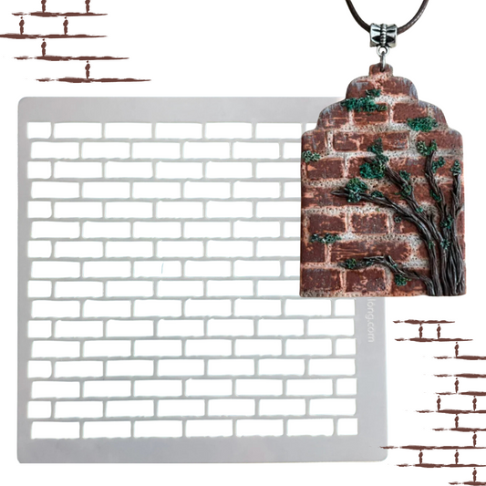 Tiny Bricks Mylar Stencil Texture Sheet - Create Along