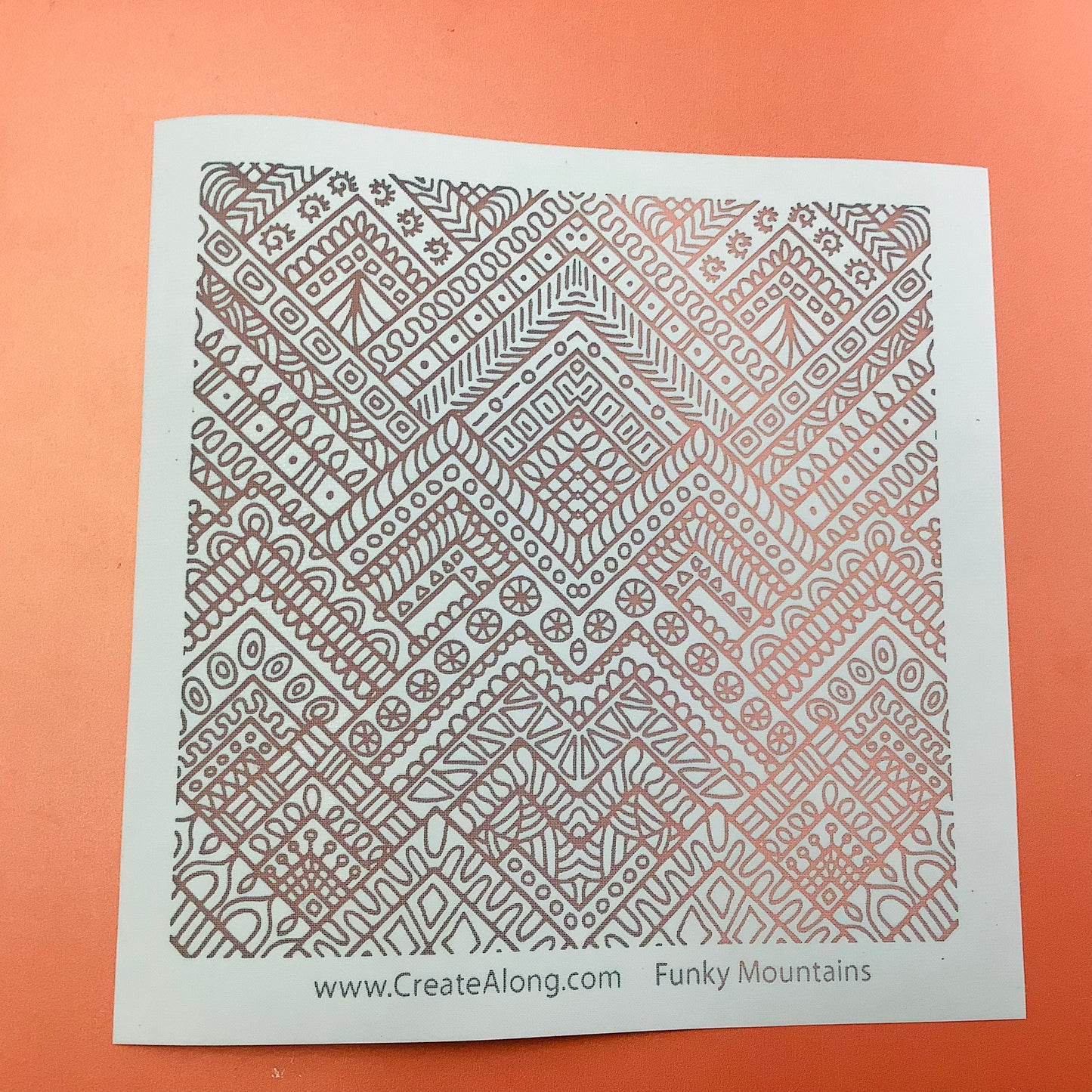 Funky Mountain Silkscreen for Polymer Clay and Mixed Media
