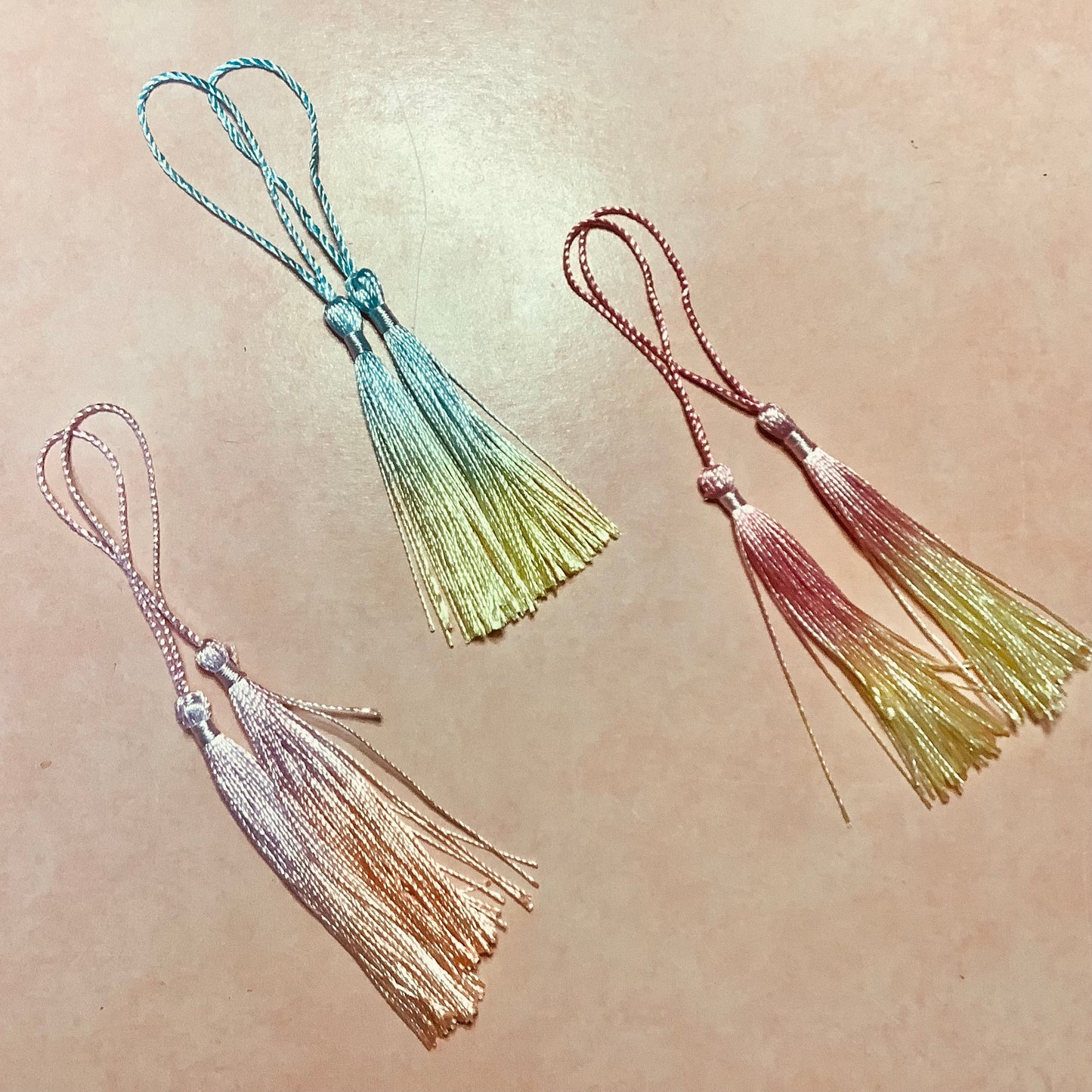 Bookmark or earring boho tassels set of 2