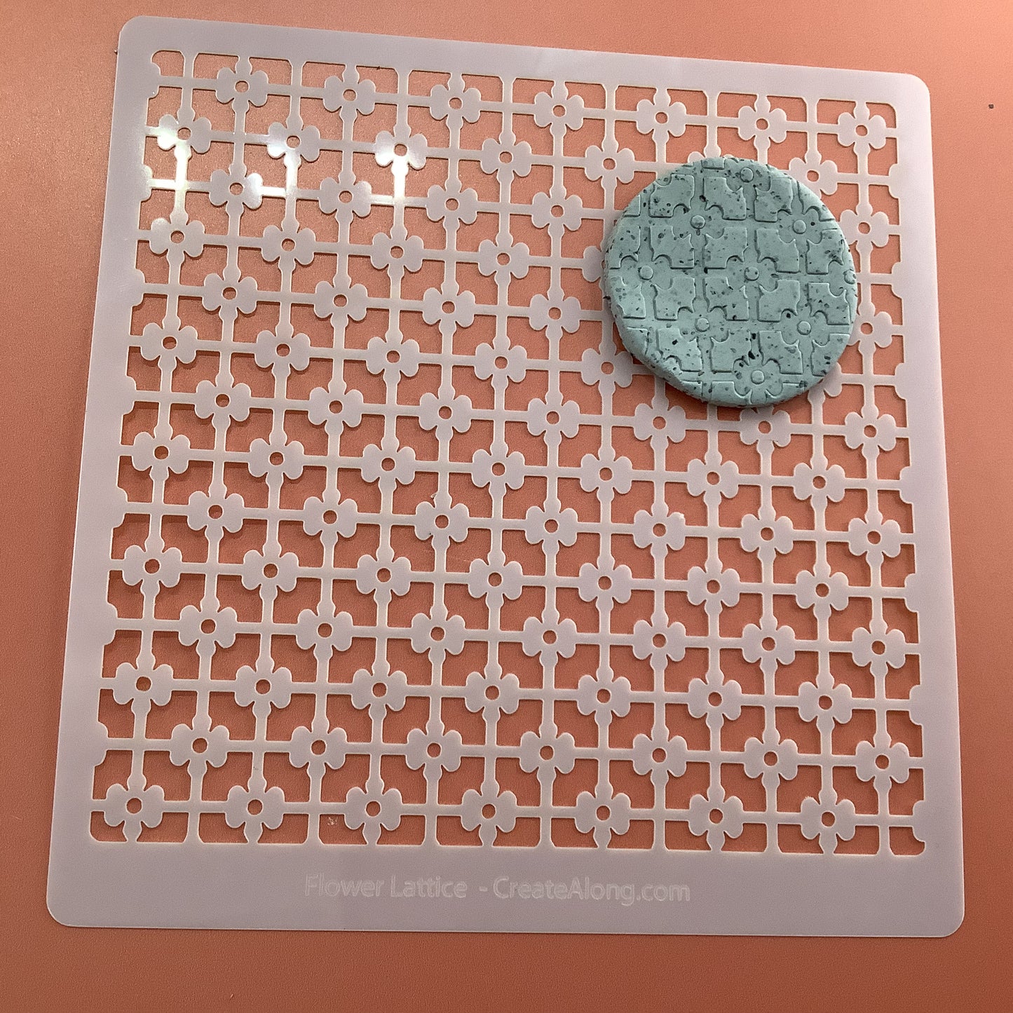 Flower Lattice Mylar Stencil Clay Texture Sheet
