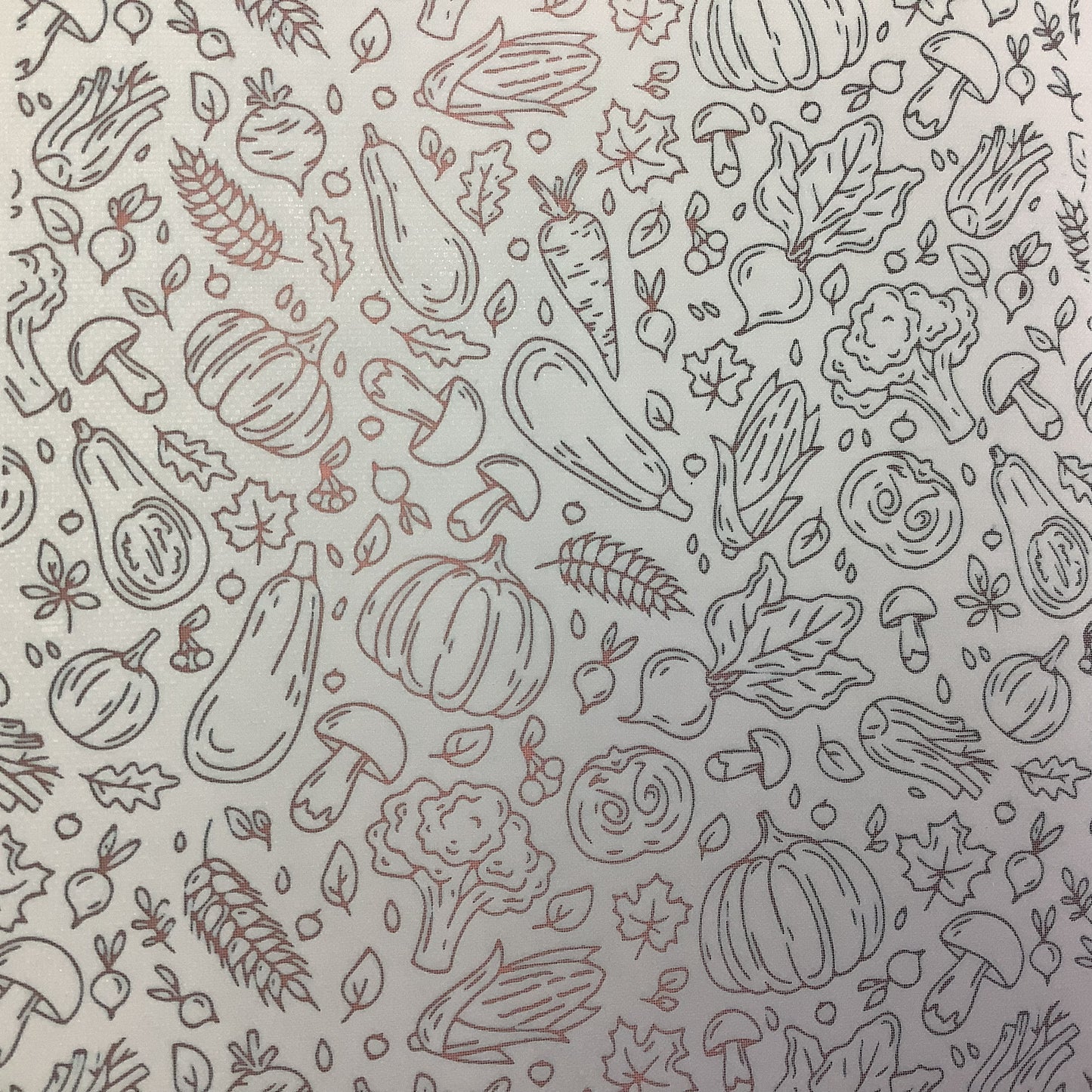 Harvest Silkscreen pumpkins gourds corn mushrooms clay stencil