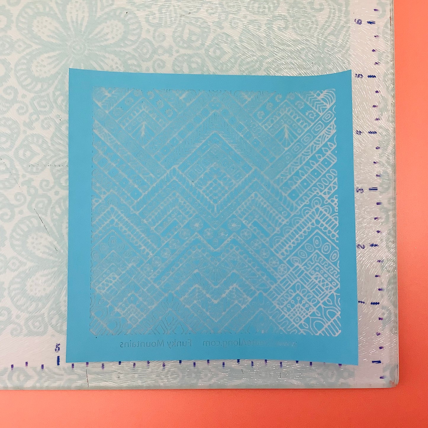 Funky Mountain Silkscreen for Polymer Clay and Mixed Media