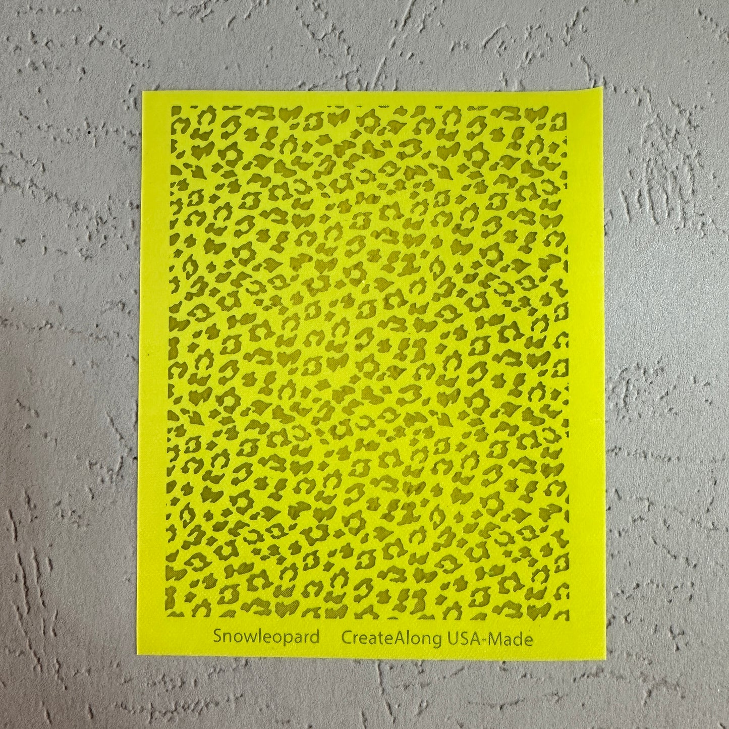 Silkscreen Stencil Snow Leopard Cheetah For Polymer Clay And Mixed Media Overall Design