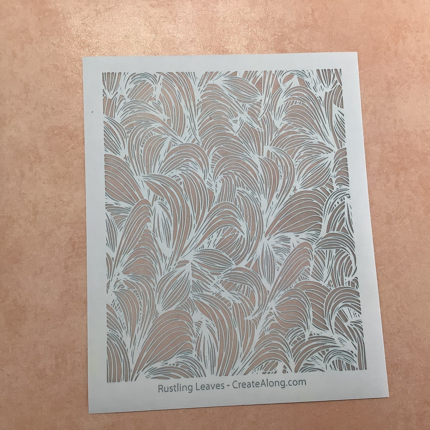 Rustling Leaves Silkscreen, stencil, for Polymer Clay, Art Jewelry, Mixed Media