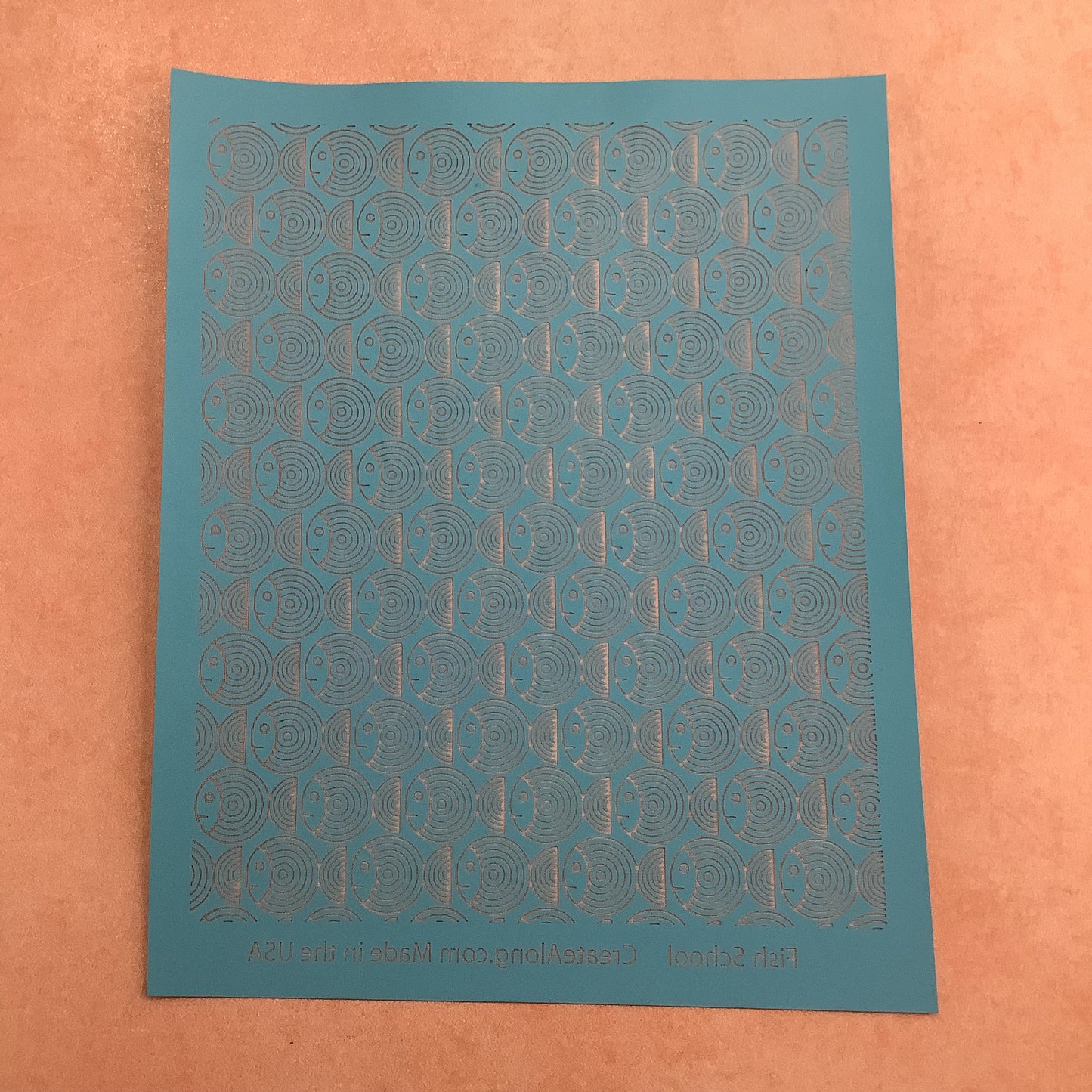 Fish School Polymer Clay Silkscreen Stencil