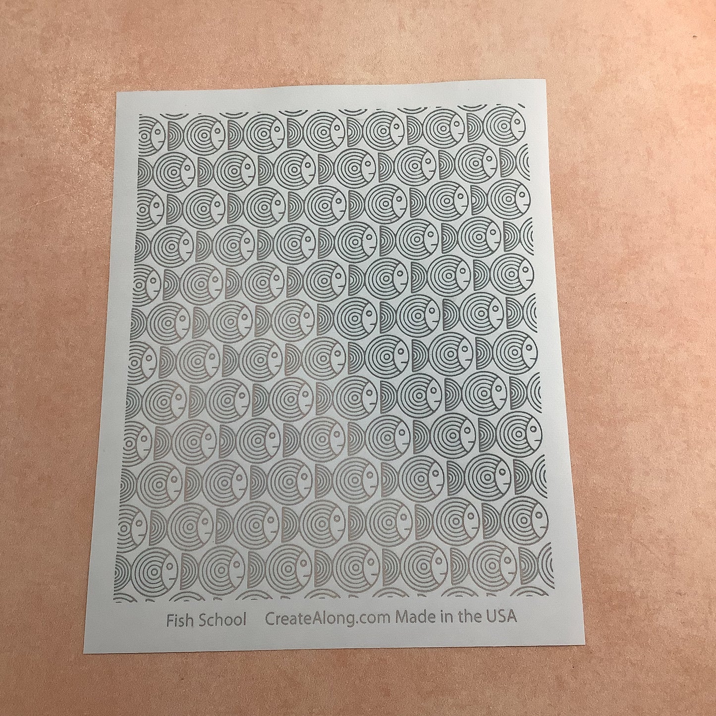 Fish School Polymer Clay Silkscreen Stencil