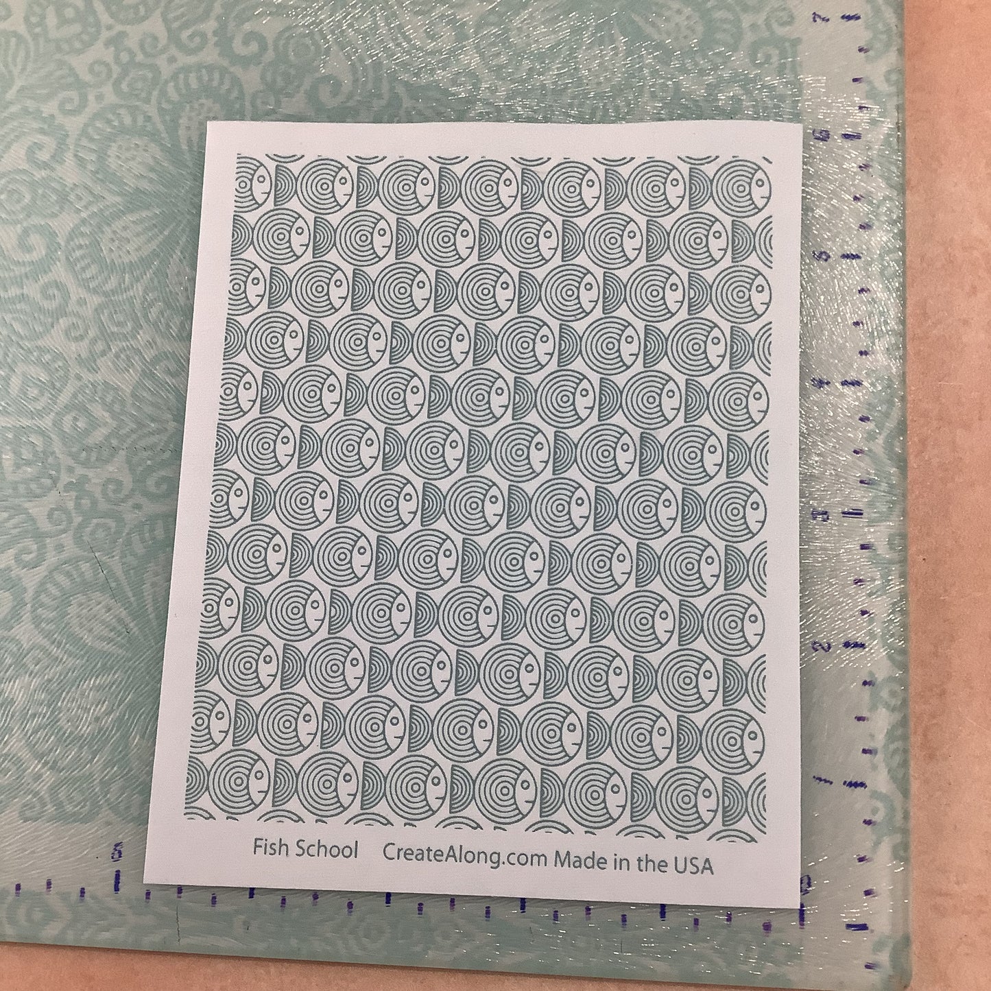 Fish School Polymer Clay Silkscreen Stencil