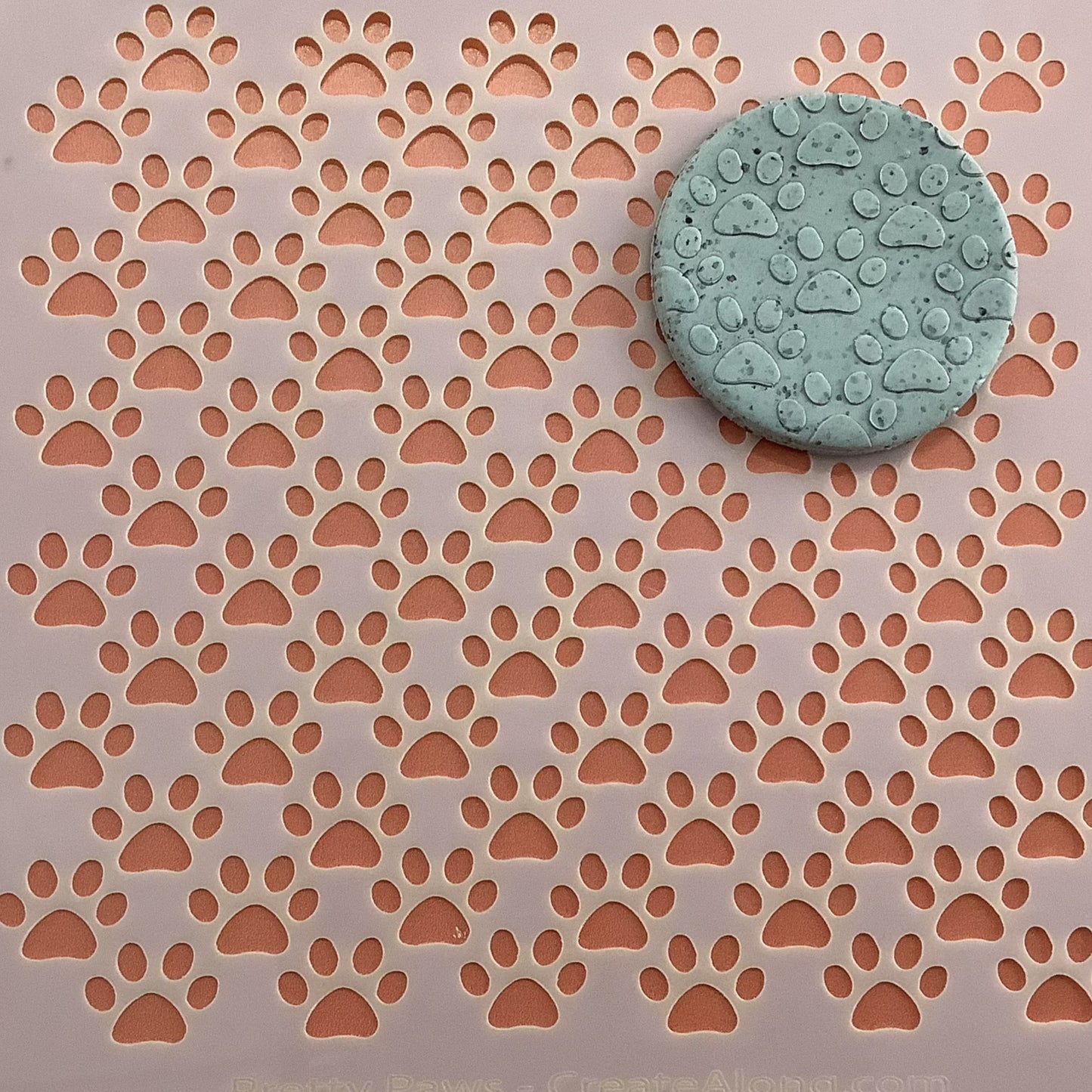 paws pet mylar craft clay stencil texture sheet