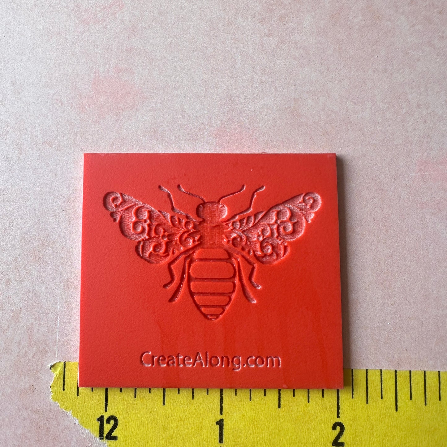 Fancy Bumble Bee rubber stamp deco element small stamps for polymer clay and crafts