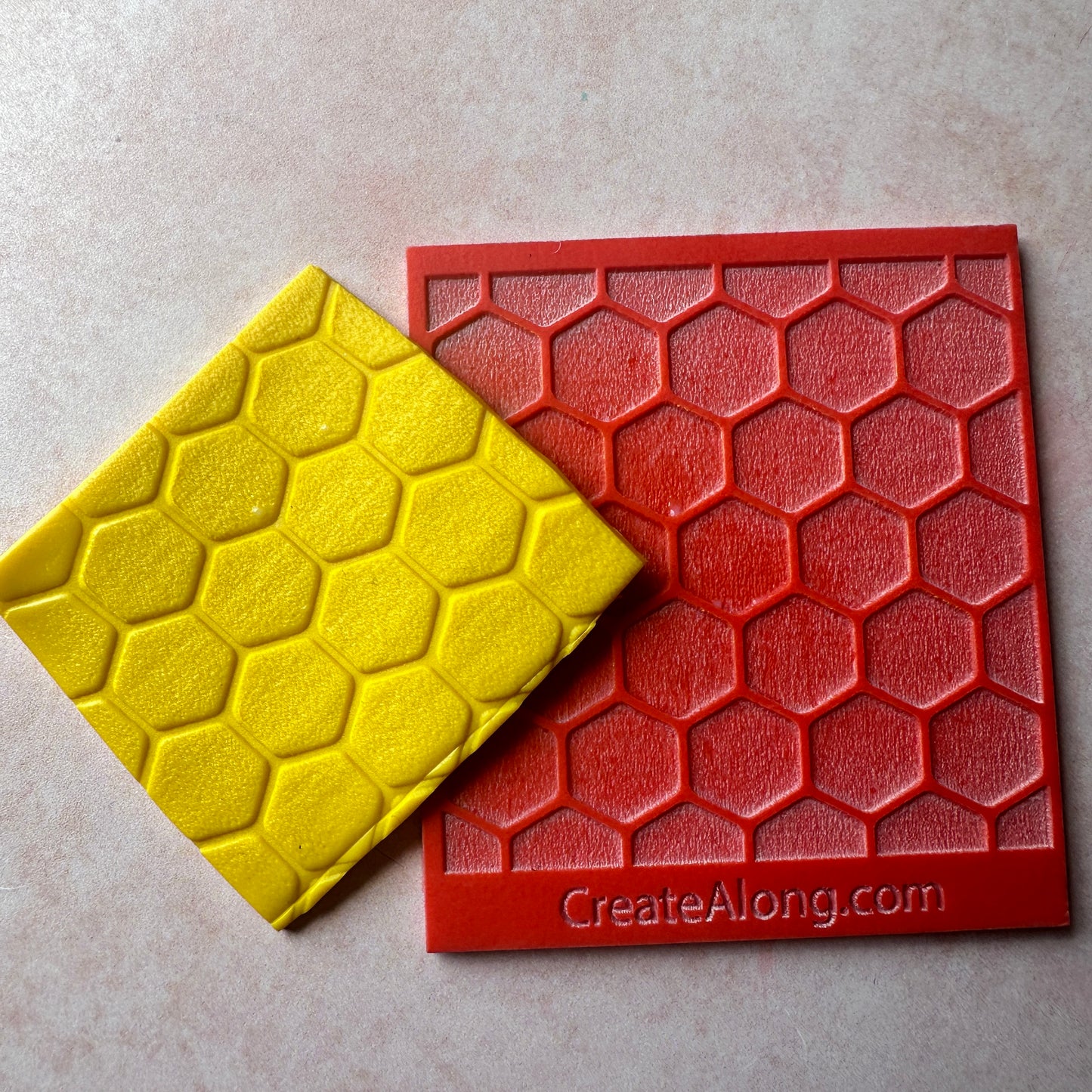 Honey Comb Innie rubber stamp deco element small stamps for polymer clay and crafts