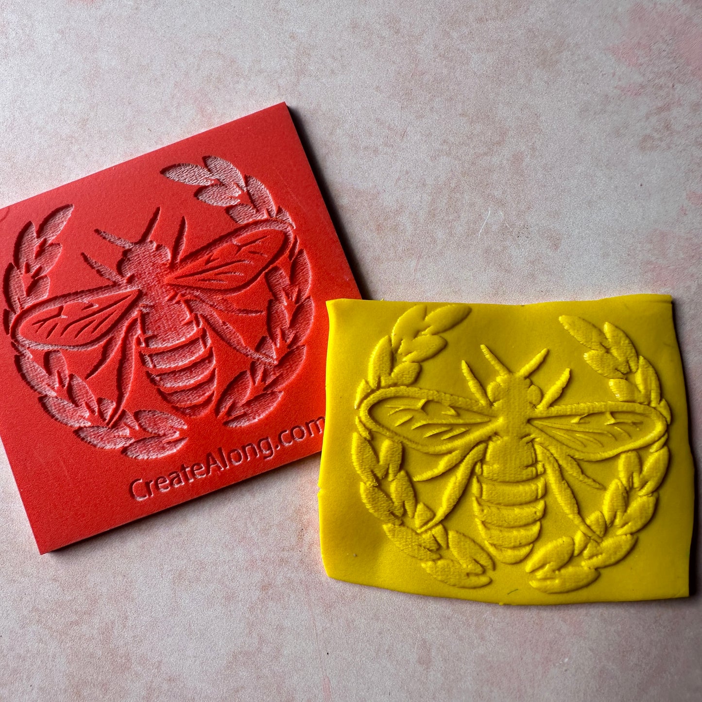 Queen Bee rubber stamp deco element small stamps for polymer clay and crafts