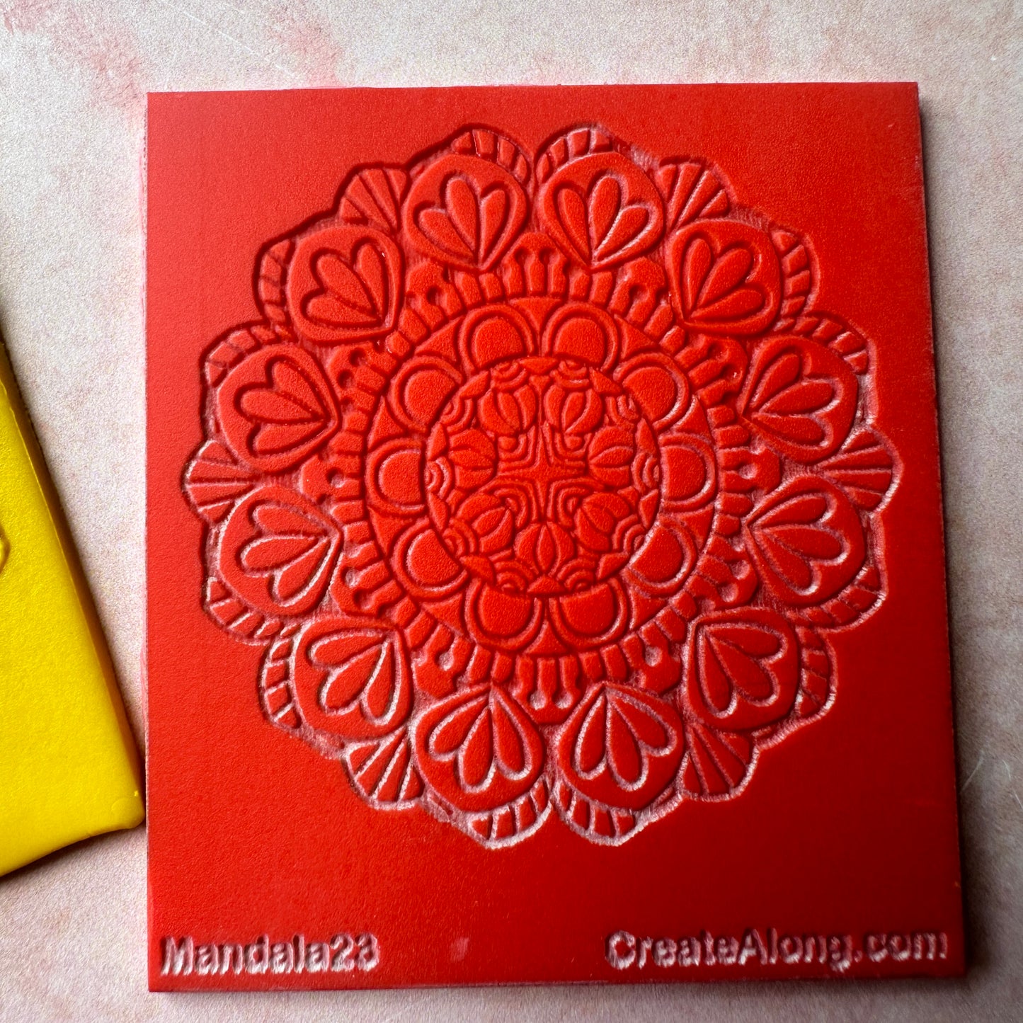 Mandala 23 rubber stamp deco element small stamps for polymer clay and crafts