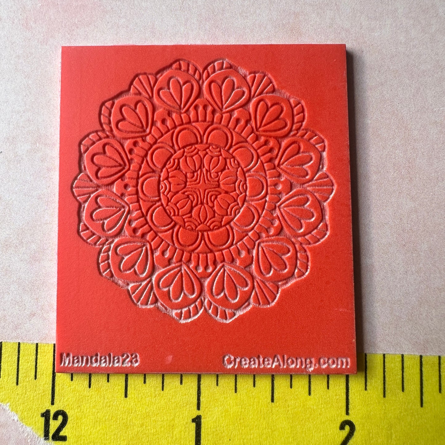 Mandala 23 rubber stamp deco element small stamps for polymer clay and crafts