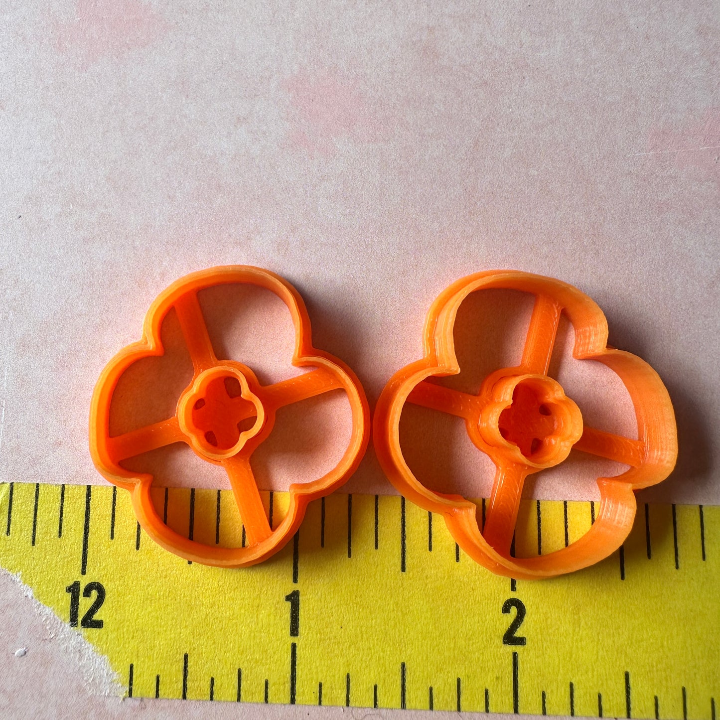 Marsha mirrored flower earring dangle donut polymer clay cutter set