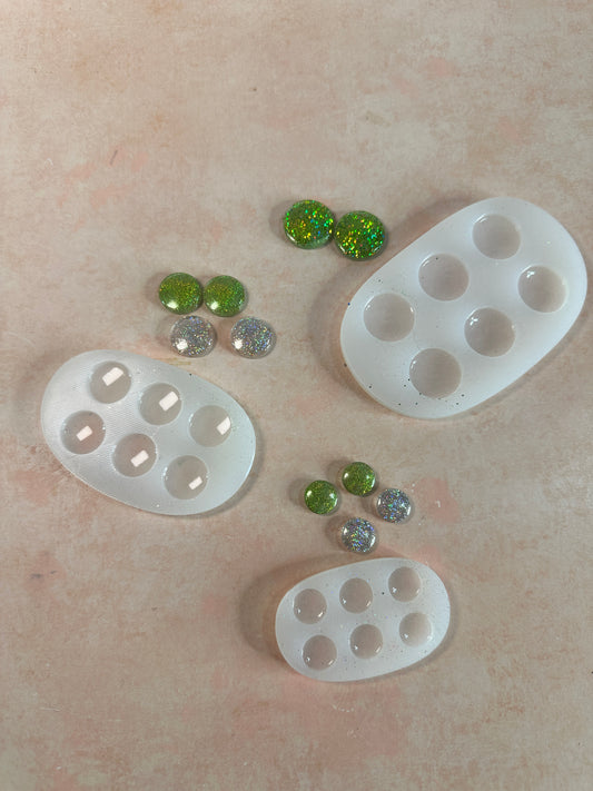 Stud & Dot Silicone Mold – Choose 20mm, 15mm, 12mm, 10mm