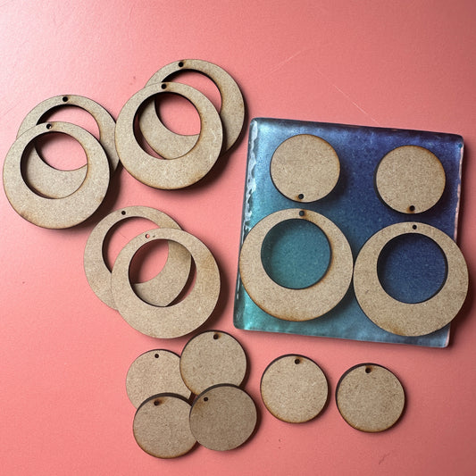 Big Rounds 4 pairs Earring Components mix and match