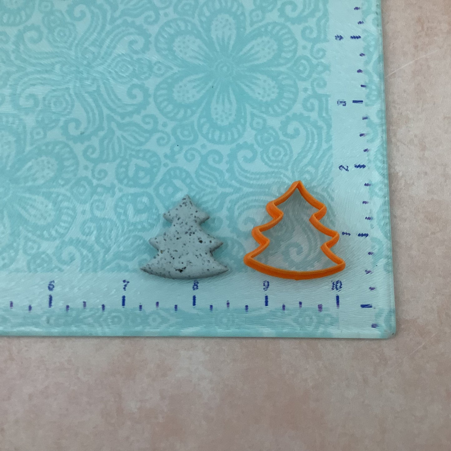Swoop Christmas Tree polymer clay cutter | tree clay earring cutter