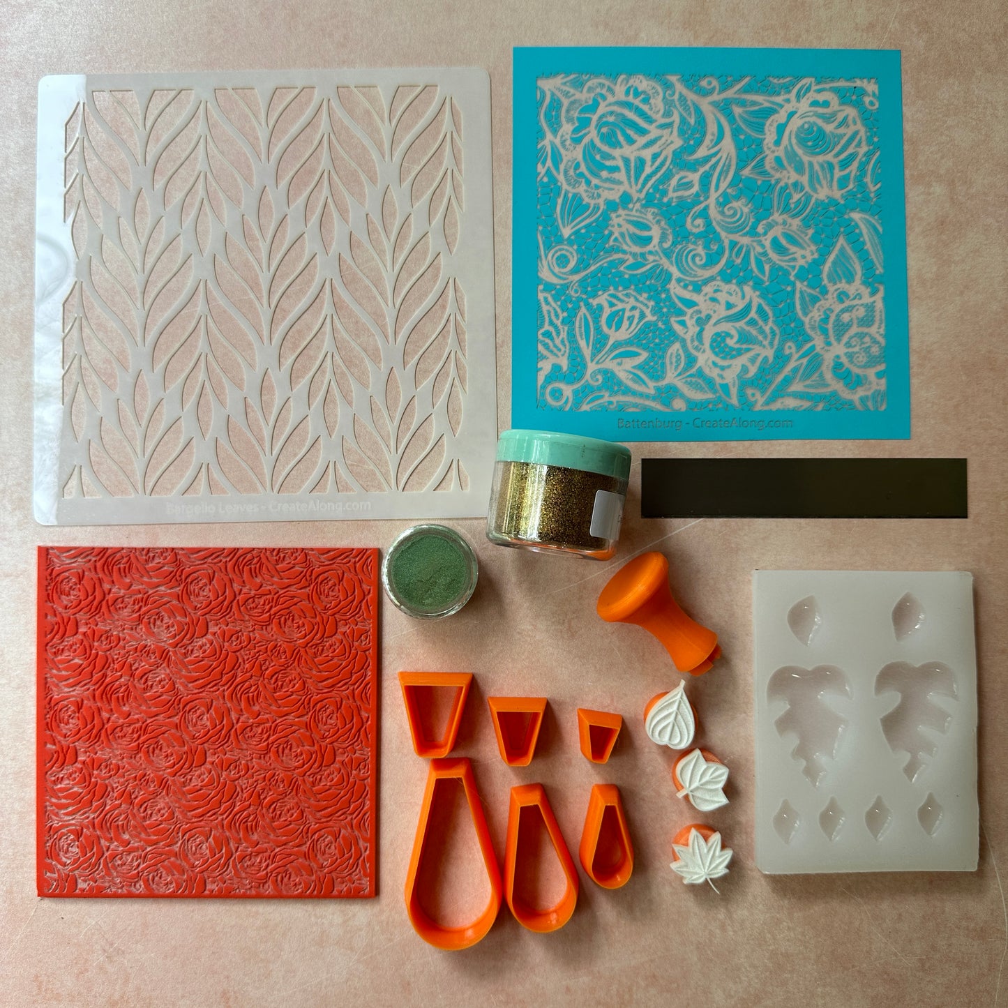 Polymer Clay crafts and earrings CreateAlong tools starter set kit bundle