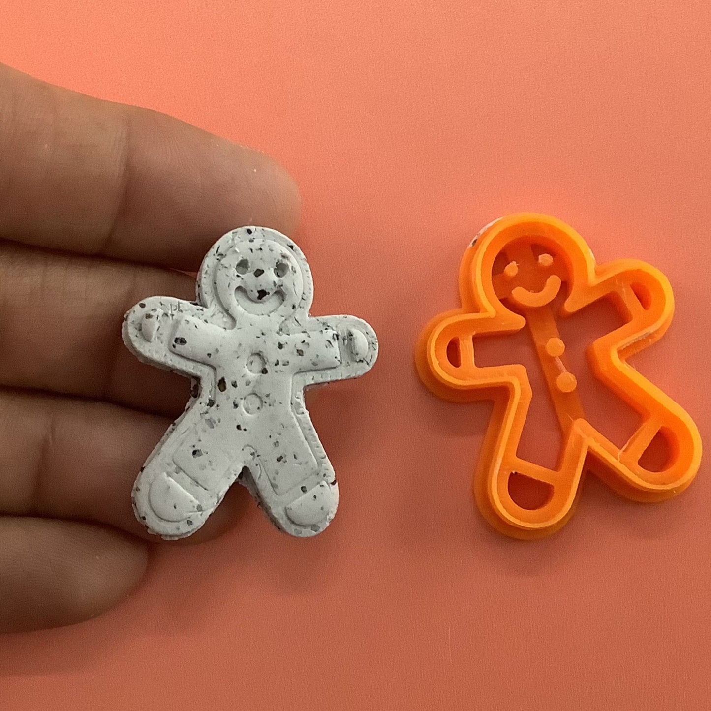 Gingerbread Man polymer clay cutter | gingerbread clay earring cutter
