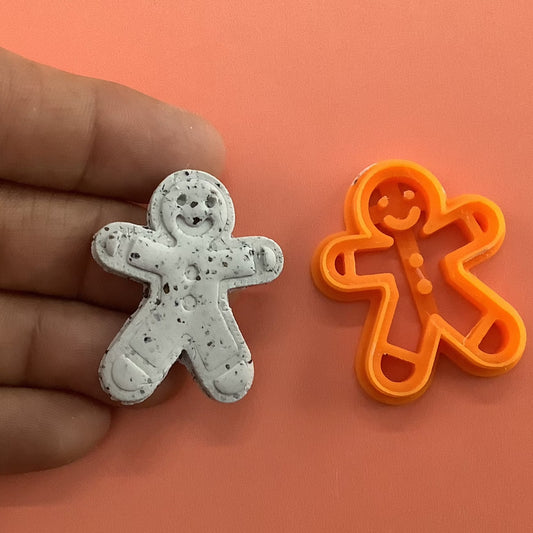 Gingerbread Man polymer clay cutter | gingerbread clay earring cutter