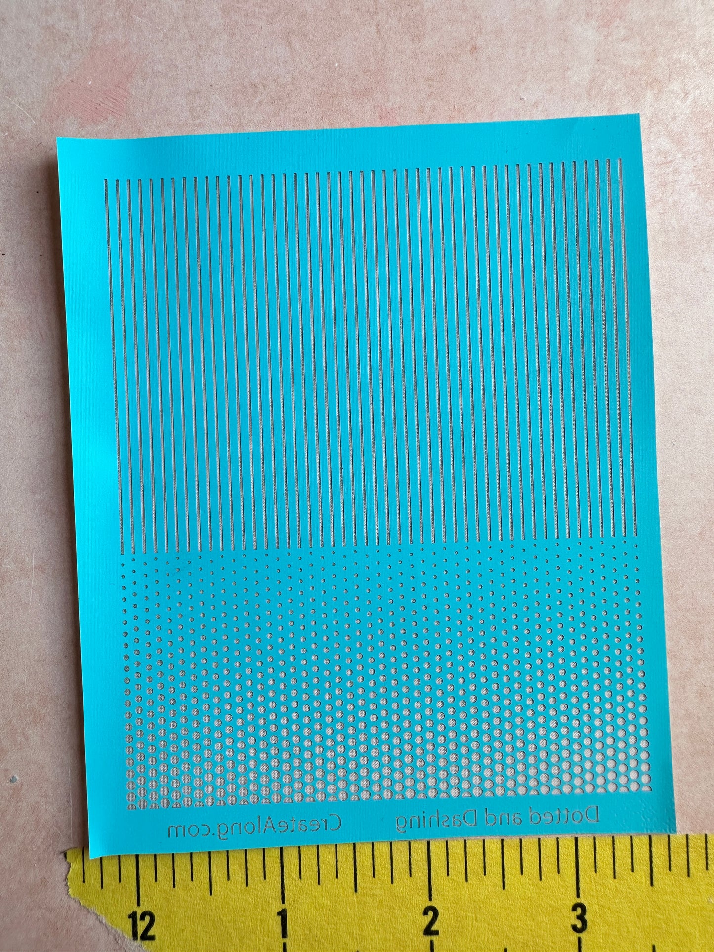 Dotted and Dashing Silkscreen – 3x4 inch Polymer Clay Pattern mesh stencil