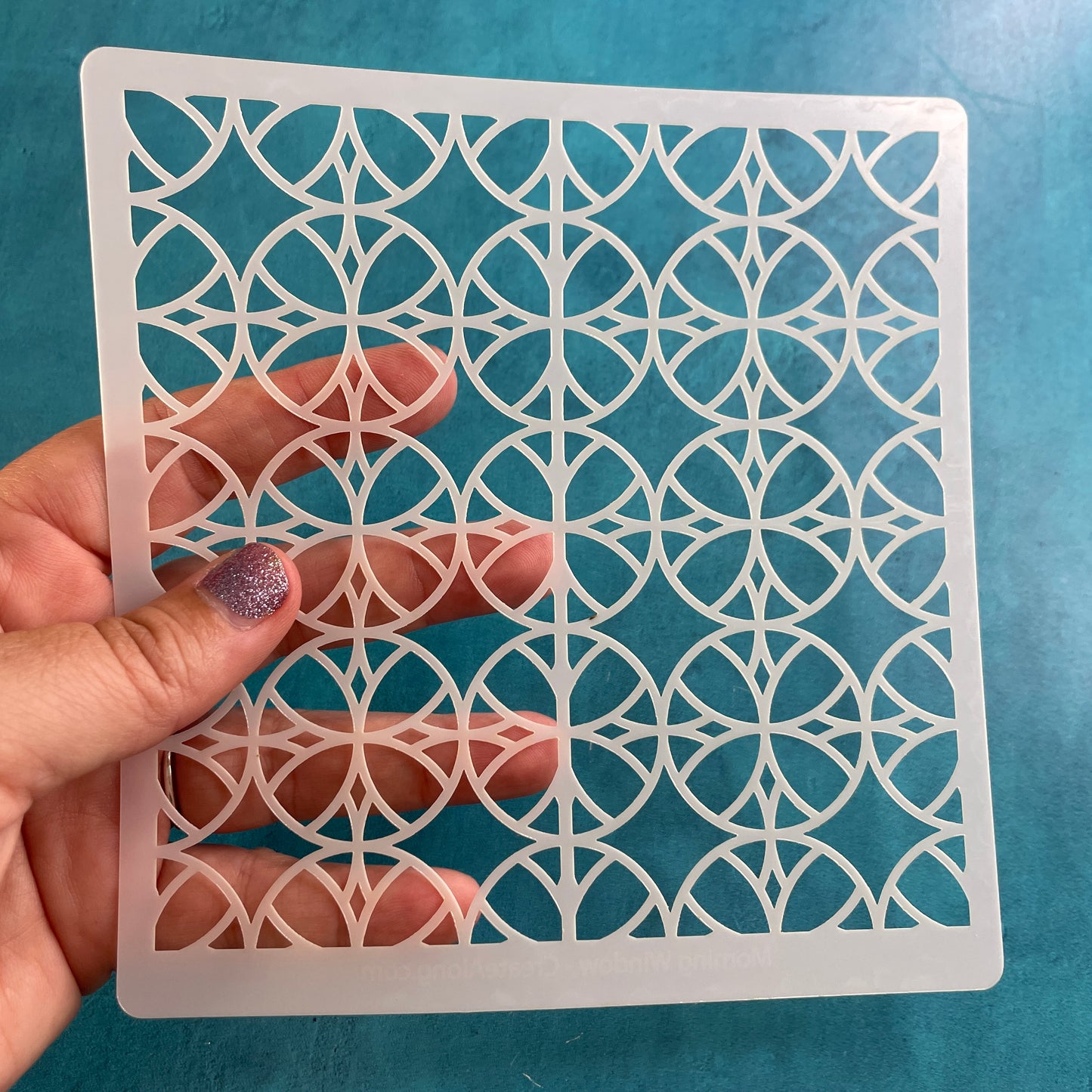 Morning Window mylar Polymer Clay Stencil texture sheet