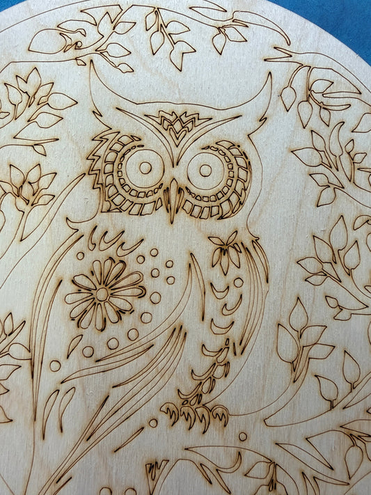 Mystical Owl paint your own wood canvas