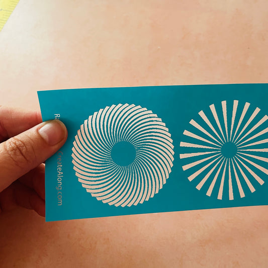 Radial Lines polymer clay silk screen stencil