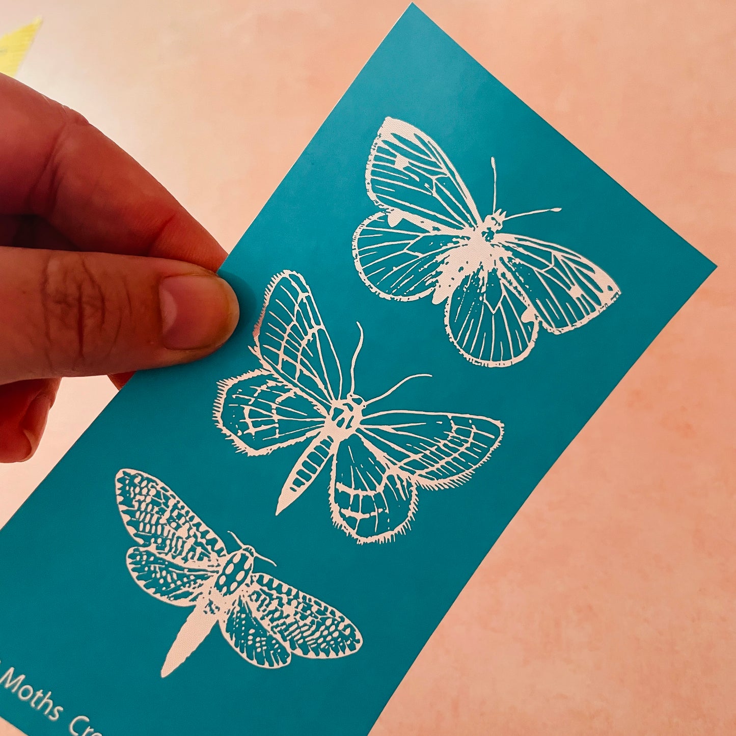 3 Moths polymer clay silk screen stencil