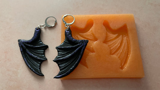 Dragon Bat Devil Wings silicone mold polymer clay UV resin earrings crafting