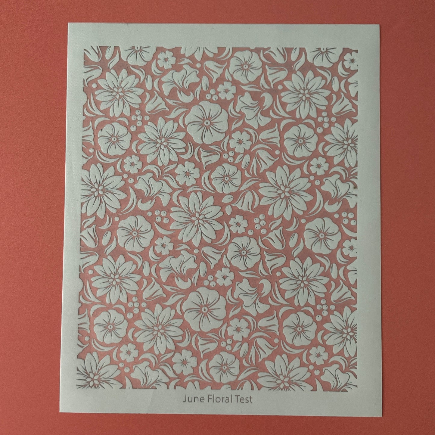 Bursting Floral Silk Screen Stencil polymer clay silkscreen flowers