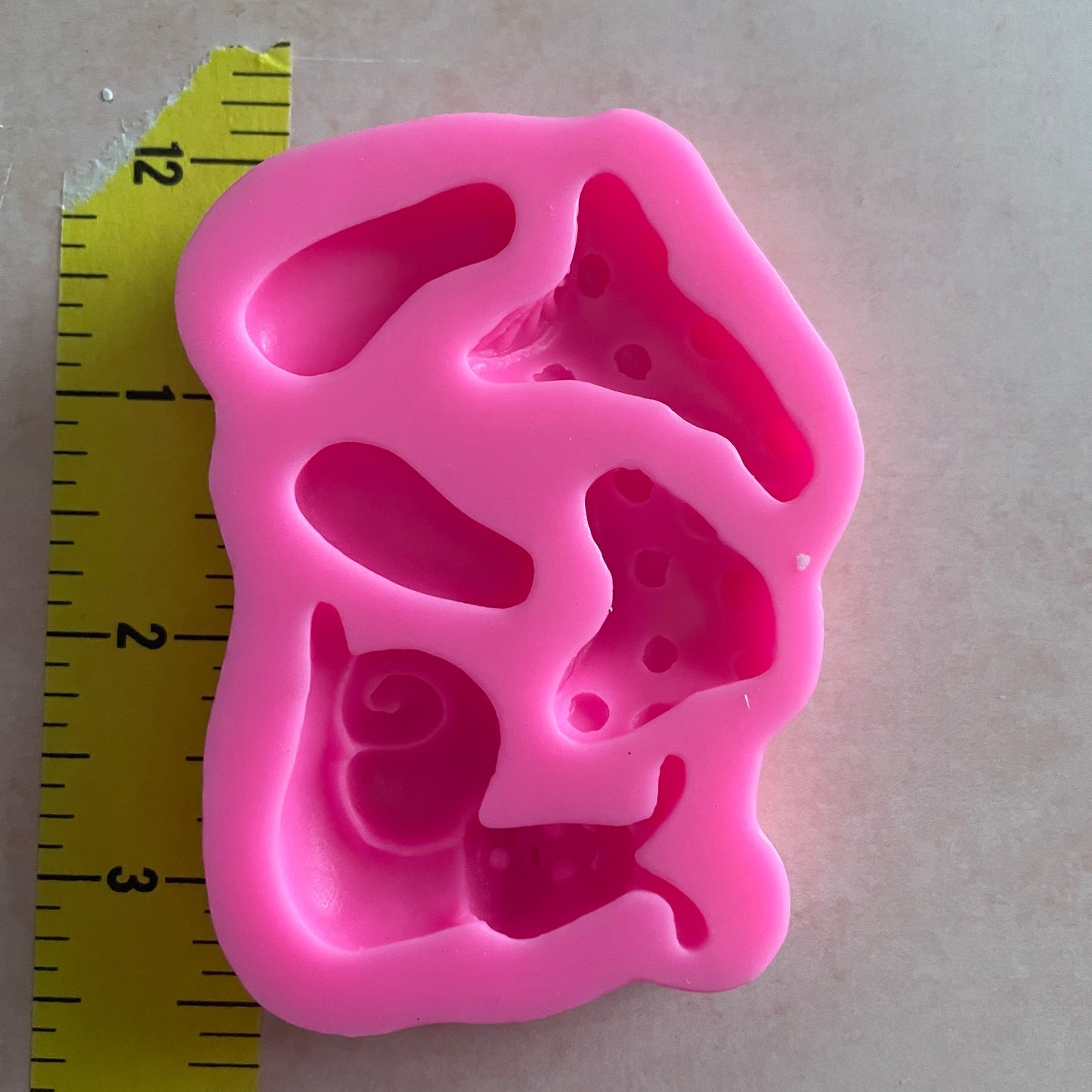 Snail and Mushrooms polymer clay resin silicone clay and food safe mold fairy doors