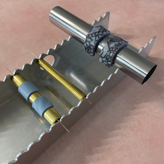 Metal Tube Forms for Huggie clay earrings, rings, hair twists, large hole beads - Create Along