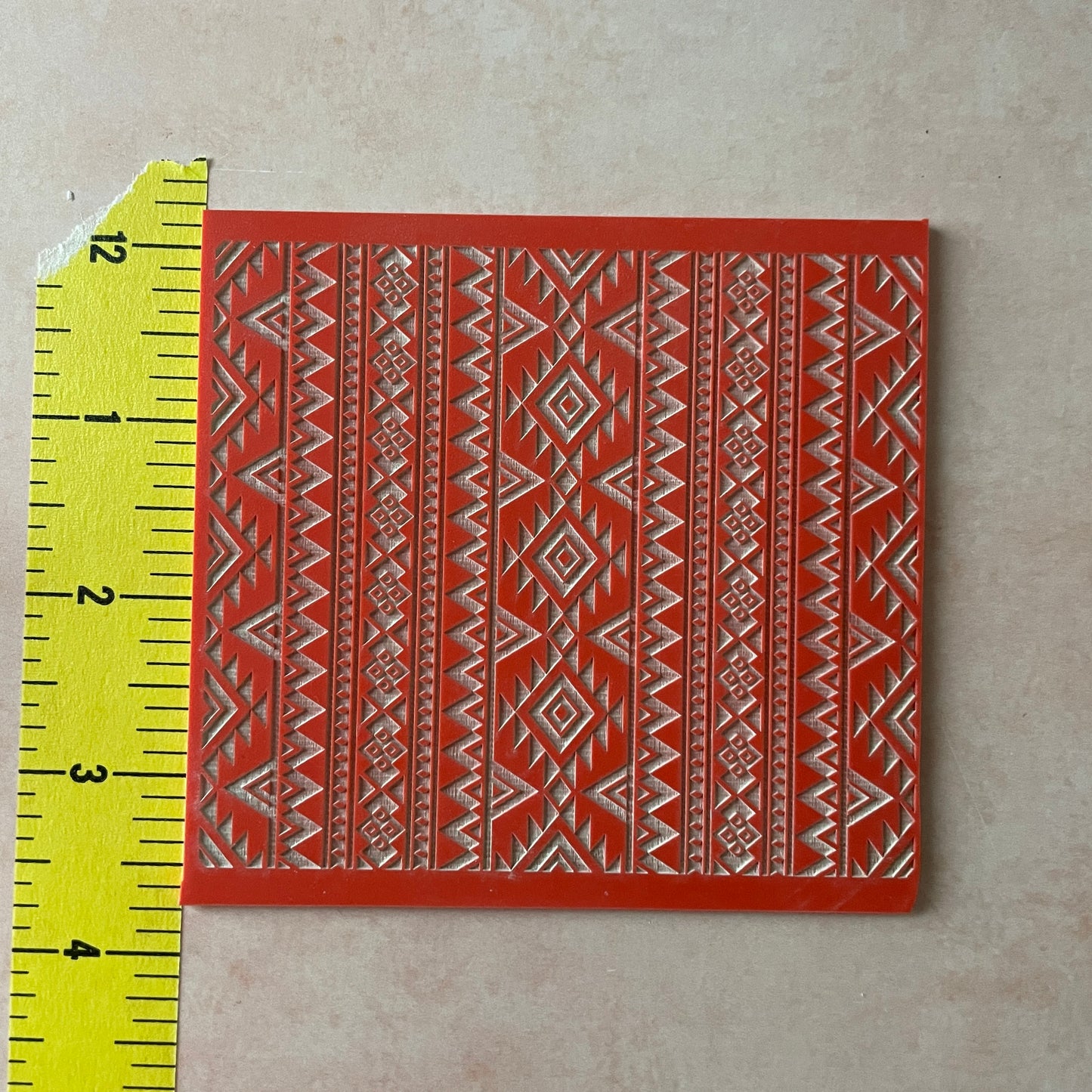 Quilted in the West South west Rubber Stamp Texture Sheet Mat for polymer clay metal clay mixed media art