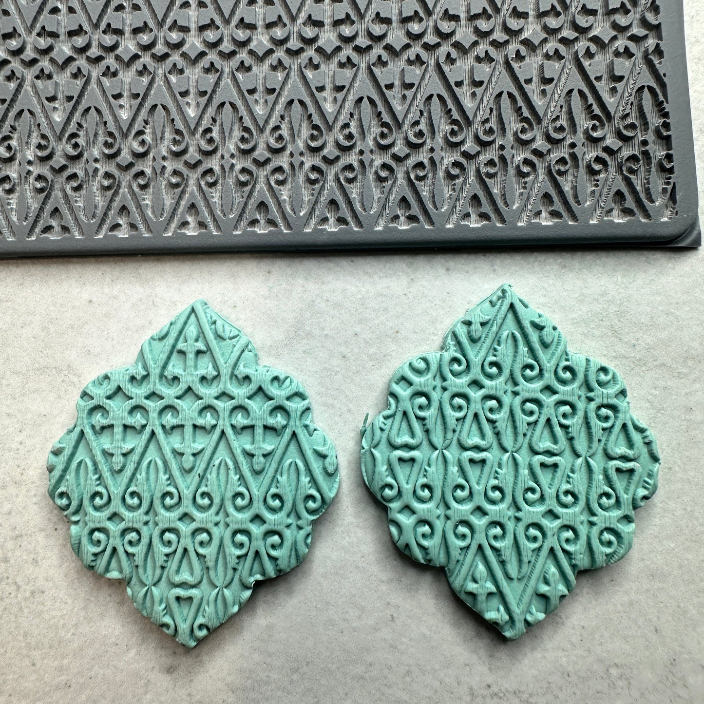St. Augustine Ironwork polymer clay stamp rubber texture sheet
