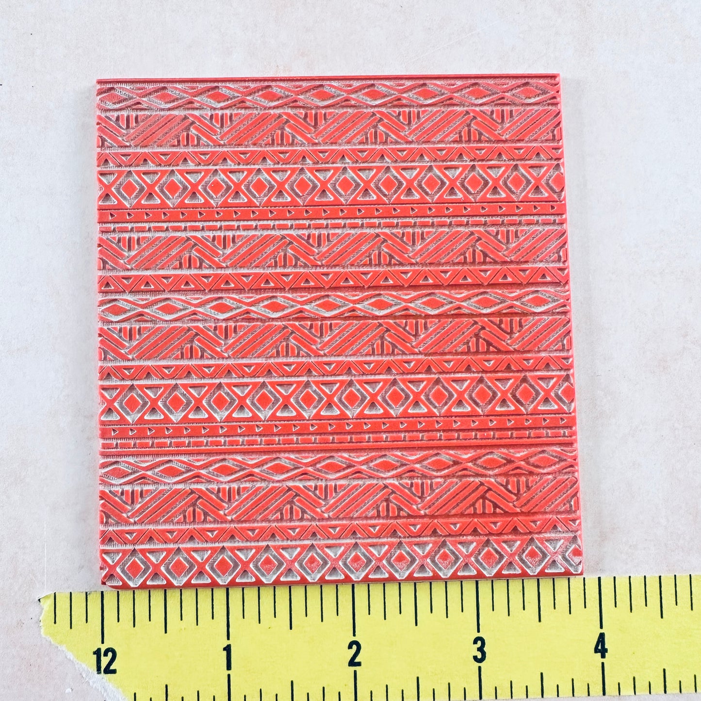 Boho Blanket Tribal Boho Rubber Stamp Texture Sheet Mat for polymer clay metal clay mixed media art